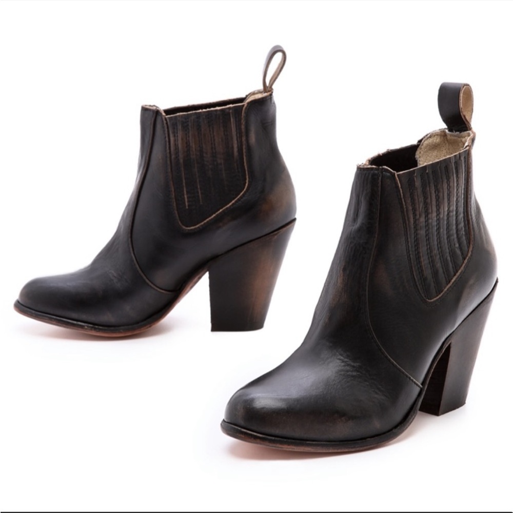 Freebird By Steven Morgan Distressed Leather Ankle Boots 8